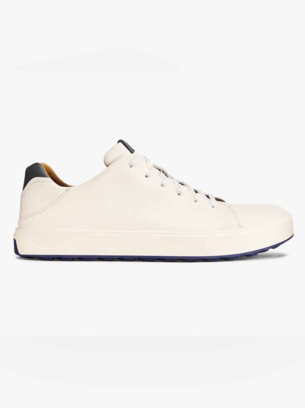 OluKai Men’s White Leather Golf Shoes Gray Sneakers Size 13